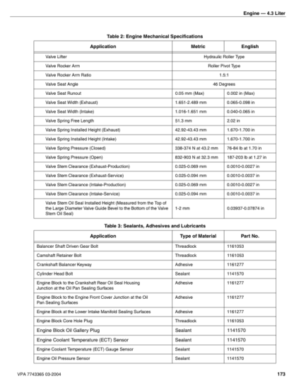 Volvo Penta 4.3GL GXi OSi-A B C D E Engine Workshop Manual - Image 8