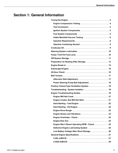 Volvo Penta 4.3GL GXi OSi-A B C D E Engine Workshop Manual - Image 5