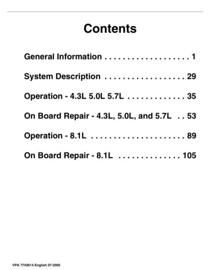 Volvo Penta 4.3GXi- 8.1GXil EFI Repair Workshop Manual - Image 3