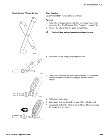 Volvo Penta 4.3GXi- 8.1GXil EFI Repair Workshop Manual - Image 8