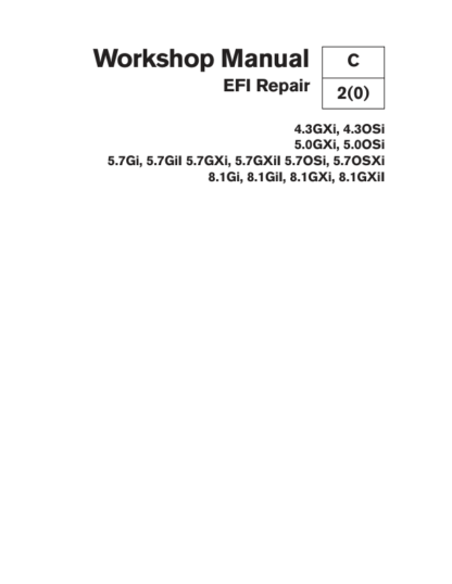 Volvo Penta 4.3GXi- 8.1GXil EFI Repair Workshop Manual - Image 2