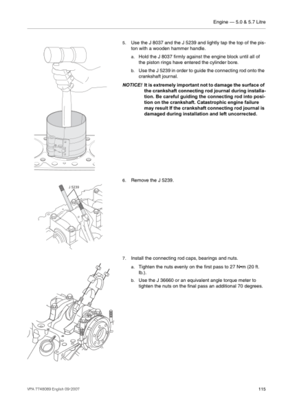 Volvo Penta 5.0GL, 5.7Gi, 5.05.7 GXi, 5.05.7 OSi, 5.7 OSXi Engine Workshop Manual - Image 8