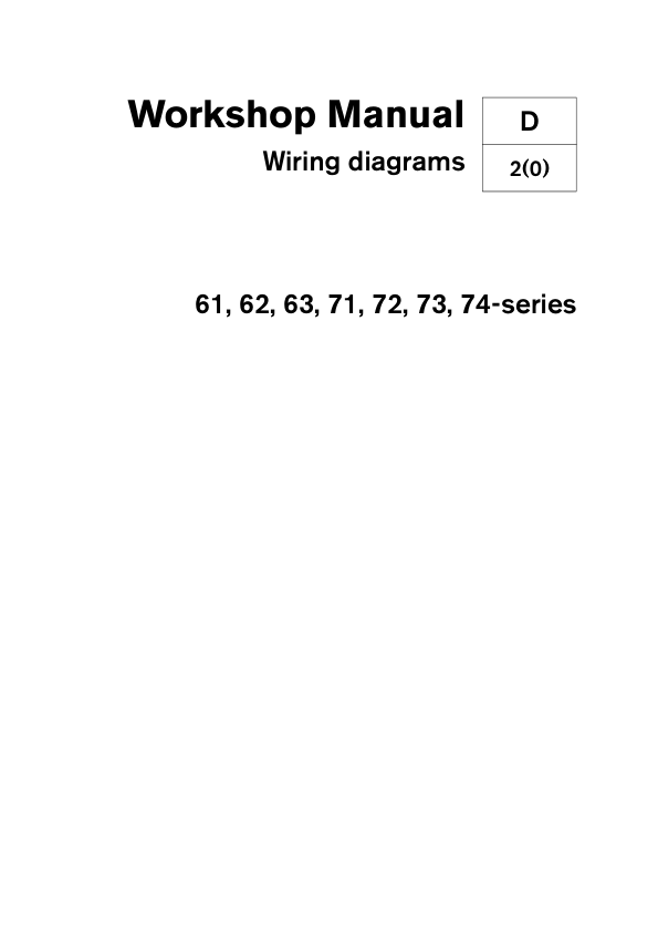 Volvo Penta 61, 62, 63, 71, 72, 73, 74-Series Wiring Diagrams Workshop Manual - Image 2