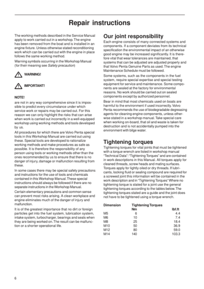 Volvo Penta AQ150A B Engine Unit Woskshop Manual - Image 8