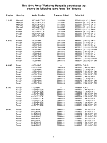 Volvo Penta BY Models Engine Components Workshop Manual - Image 6