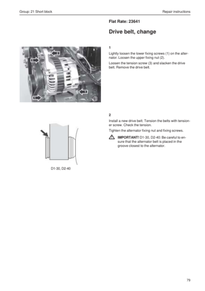 Volvo Penta D1-13, D1-20, D1-30, D2-40 Group 21-26, 30 Workshop Manual - Image 13