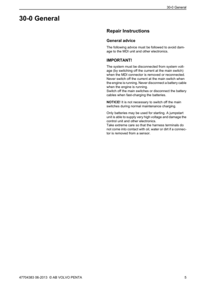 Volvo Penta D1-13, D1-20, D1-30, D2-40 Group 30 Workshop Manual - Image 7