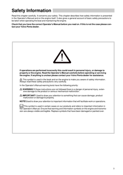 Volvo Penta D1-13203040 Operators Manual - Image 5