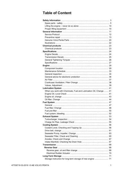 Volvo Penta D16 Service And Maintenance Manual - Image 3