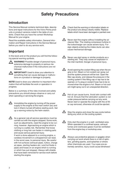 Volvo Penta D2-55 75 Group 20-23,36,30 Workshop Manual - Image 4