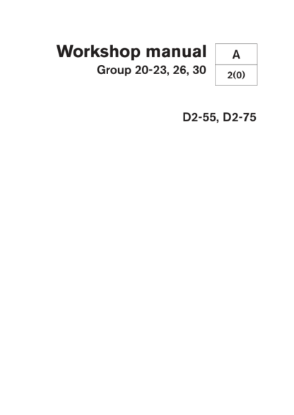 Volvo Penta D2-55 75 Group 20-23,36,30 Workshop Manual - Image 2