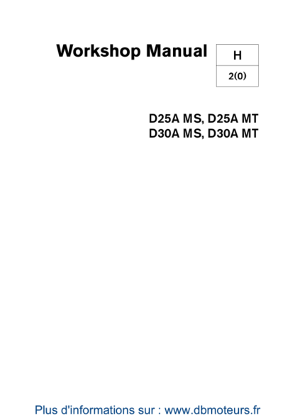 Volvo Penta D25A MSMT, D30A MSMT Woskshop Manual - Image 2