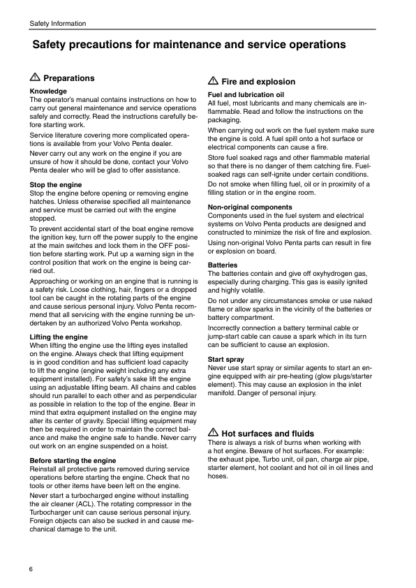 Volvo Penta D3 Diesel Engine Series Operators Manual 2 - Image 6