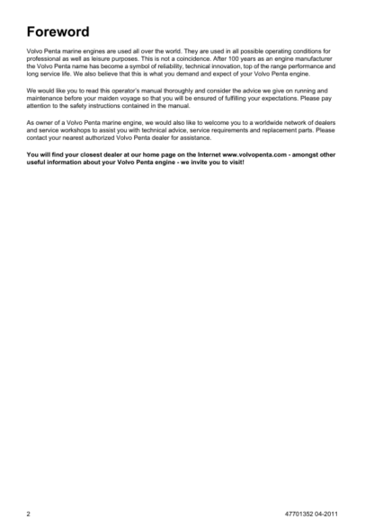 Volvo Penta D3 Operators Manual - Image 4