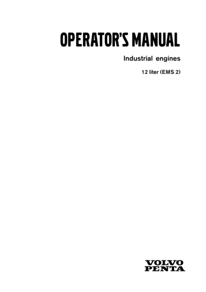 Volvo Penta EMS2 Industrial Engines Operators Manual - Image 2