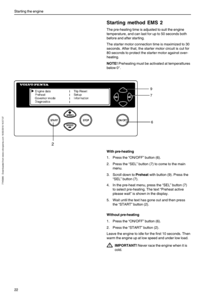 Volvo Penta EMS2 Industrial Engines Operators Manual - Image 7