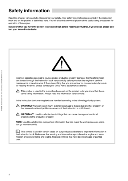 Volvo Penta EMS2 Industrial Engines Operators Manual - Image 5