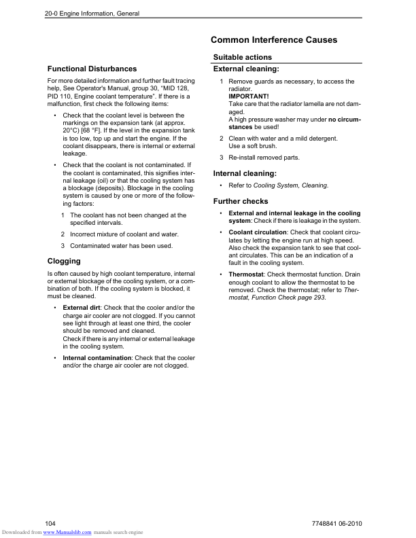 Volvo Penta Engine TAD1343GE TAD1344GE TAD1345GE Workshop Manual - Image 4