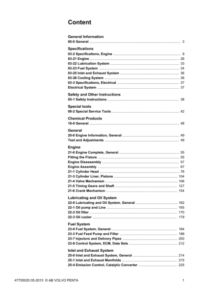 Volvo Penta Group 21-26 Tad1140ve-Tad1172ve Workshop Manual - Image 3