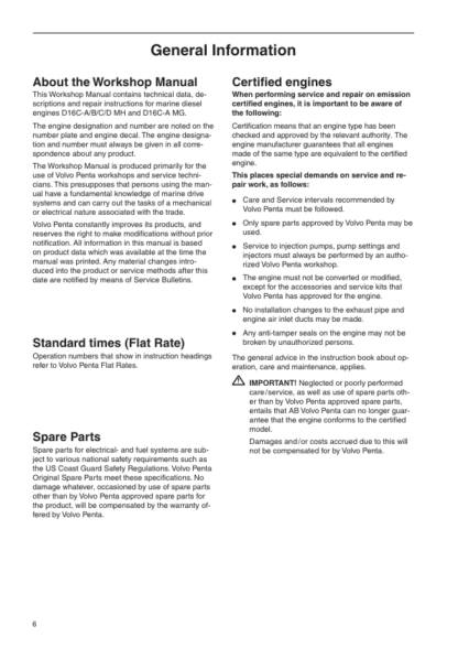 Volvo Penta Groups 21-26 D16 Workshop Manual - Image 5