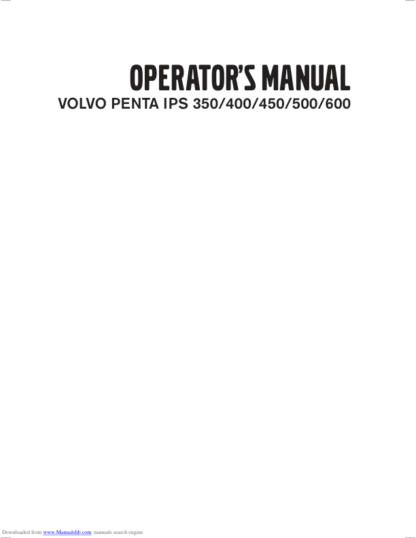 Volvo Penta IPS 350-600 Operators Manual - Image 2
