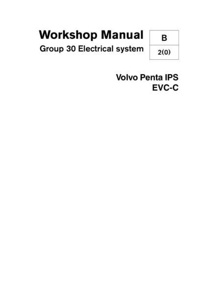 Volvo Penta IPS EVC-C Group 30 Electrical System Workshop Manual - Image 2
