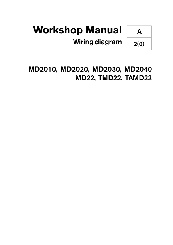 Volvo Penta MD2010- MD2040, MD22, TMD22, TAMD22 Wiring Diagram Workshop Manual - Image 2