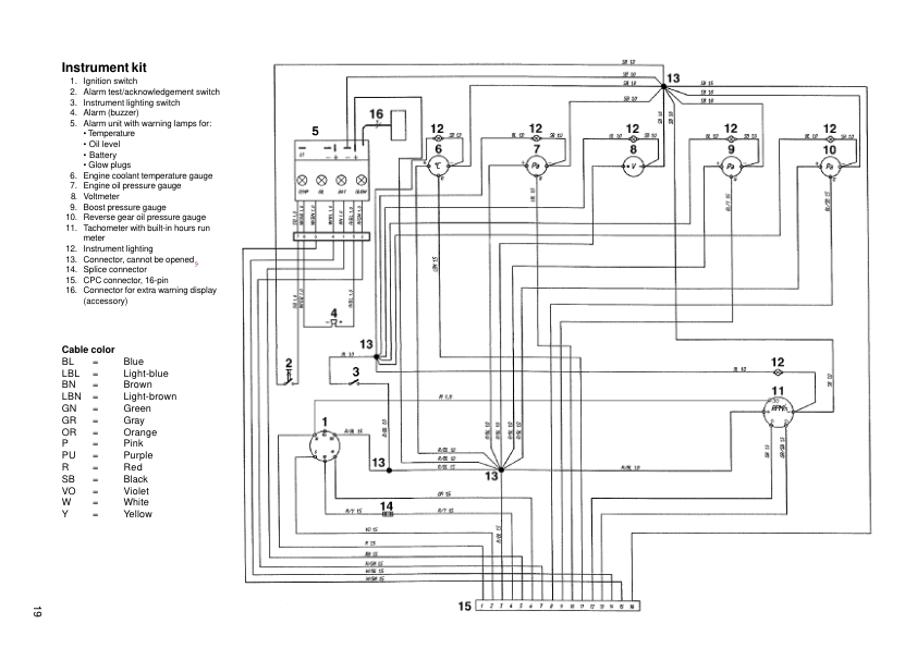 Volvo Penta MD2010- MD2040, MD22, TMD22, TAMD22 Wiring Diagram Workshop Manual - Image 8