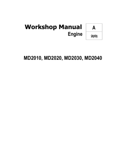 Volvo Penta MD2010 MD2020 MD 2030 MD2040 Workshop Manual - Image 2