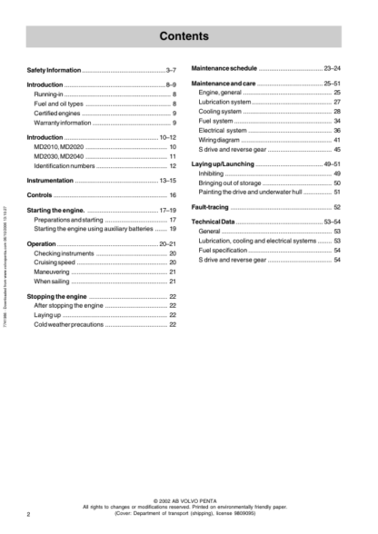 Volvo Penta MD2010202020302040 Operators Manual - Image 5