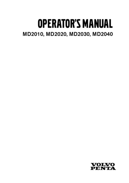 Volvo Penta MD2010202020302040 Operators Manual - Image 2