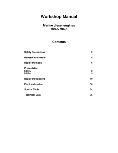 Volvo Penta MD6A, MD7A Workshop Manual - Image 3