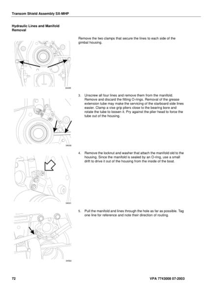 Volvo Penta SX-M  DP-SMSMTDSMTD1 Sterndrive Transom Shield Workshop Manual - Image 12