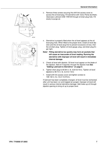 Volvo Penta SX-M  DP-SMSMTDSMTD1 Sterndrive Transom Shield Workshop Manual - Image 13