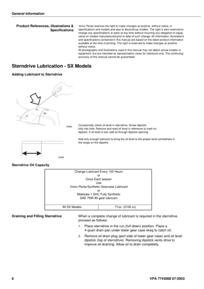 Volvo Penta SX-M  DP-SMSMTDSMTD1 Sterndrive Transom Shield Workshop Manual - Image 7