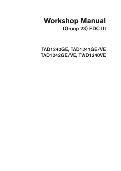 Volvo Penta TAD1240GE, TAD1241GEVE, TAD1242GEVE, TWD1240VE (Group23) EDC Workshop Manual - Image 2