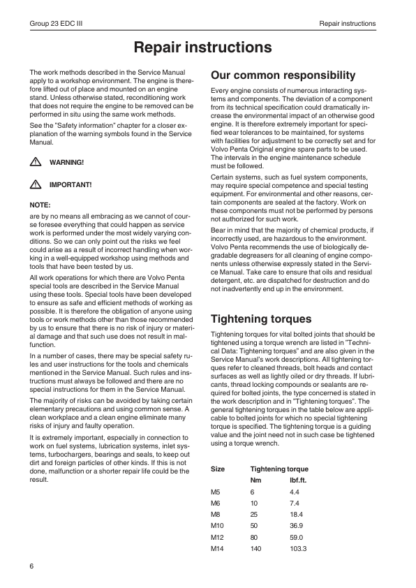 Volvo Penta TAD1240GE, TAD1241GEVE, TAD1242GEVE, TWD1240VE (Group23) EDC Workshop Manual - Image 4
