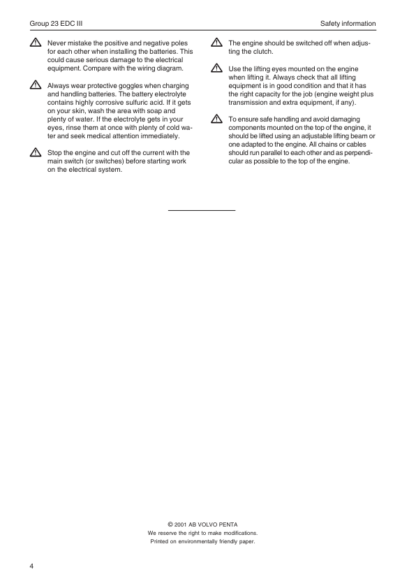Volvo Penta TAD1240GE, TAD1241GEVE, TAD1242GEVE, TWD1240VE (Group23) EDC Workshop Manual - Image 9