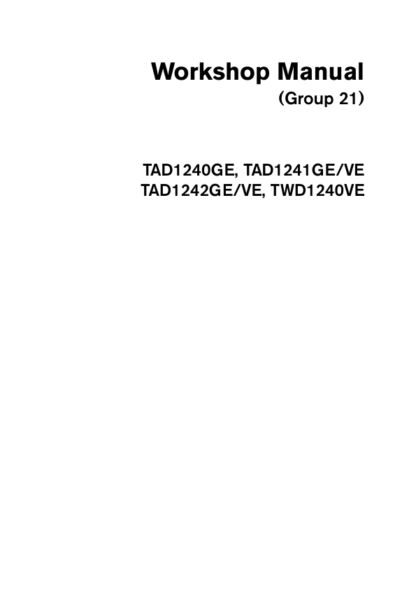Volvo Penta TAD1240GE, TAD1241GEVE, TAD1242GEVE, TWD1240VE Group 21 Workshop Manual - Image 2