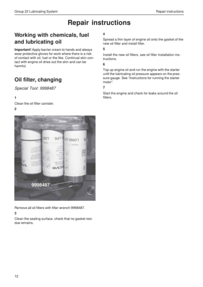 Volvo Penta TAD1240GE, TAD1241GEVE, TAD1242GEVE, TWD1240VE Group 22-26 Workshop Manual - Image 5