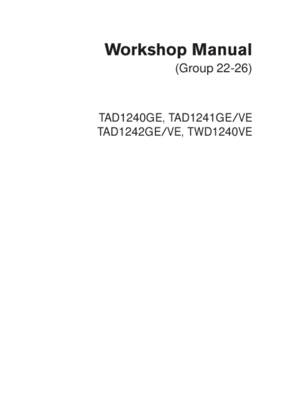 Volvo Penta TAD1240GE, TAD1241GEVE, TAD1242GEVE, TWD1240VE Group 22-26 Workshop Manual - Image 2