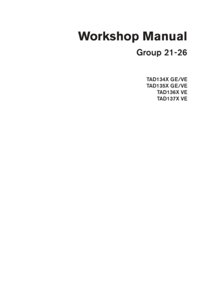 Volvo Penta TAD134135X GEVE, TAD136137X VE Group 21-26 Workshop Manual - Image 2