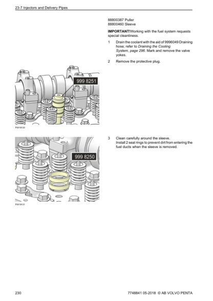 Volvo Penta TAD134135X GEVE, TAD136137X VE Group 21-26 Workshop Manual - Image 8