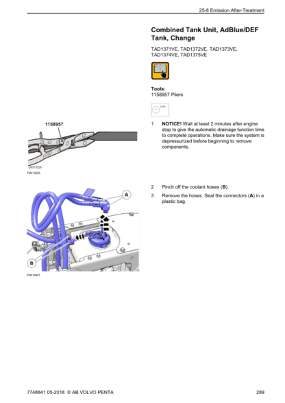 Volvo Penta TAD134135X GEVE, TAD136137X VE Group 21-26 Workshop Manual - Image 9