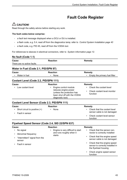 Volvo Penta TAD1341GE- TAD1353GE, TAD1340VE- TAD1345VE EMS 2 Industrial Engines Installation Manual - Image 10