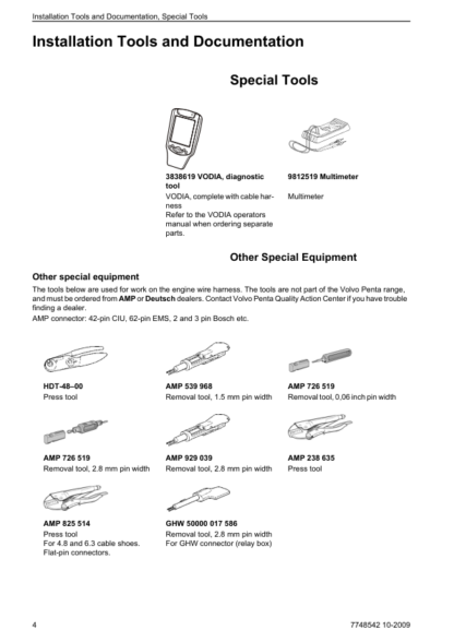 Volvo Penta TAD1341GE- TAD1353GE, TAD1340VE- TAD1345VE EMS 2 Industrial Engines Installation Manual - Image 6
