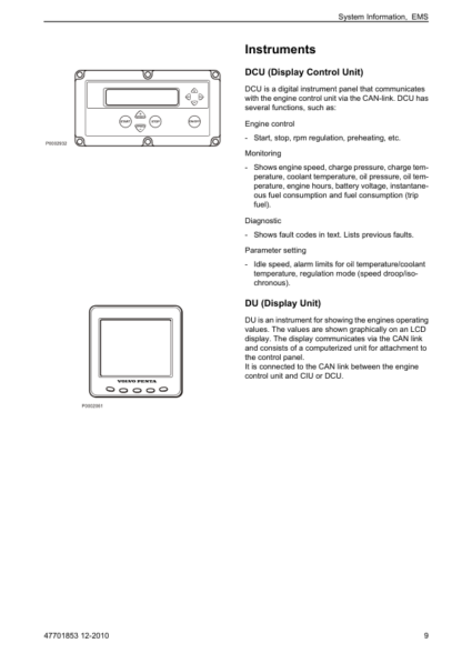 Volvo Penta TAD1341GE- TAD1355GE, TAD1340VE- TAD1365VE EMS 2 Industrial Engines Installation Manual - Image 8