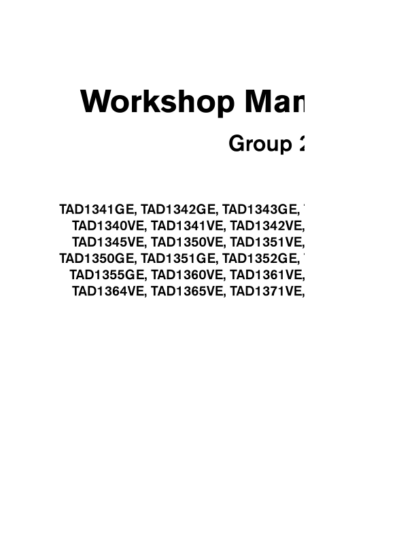 Volvo Penta TAD1341GE-TAD1371VE Group 20 Workshop Manual - Image 2