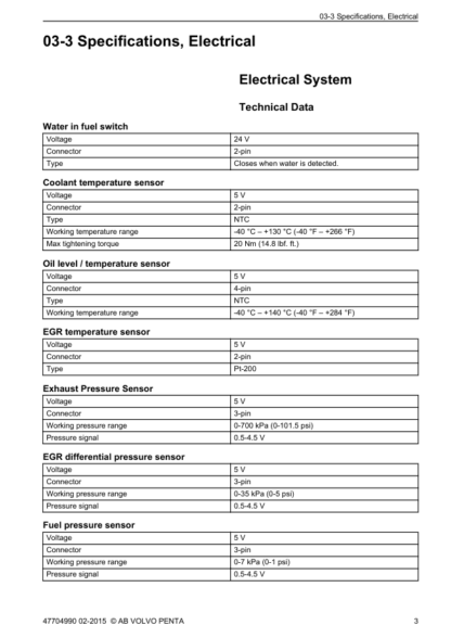 Volvo Penta TAD570VE- TAD873VE Group 21-26 Workshop Manual - Image 5