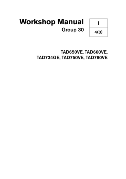 Volvo Penta TAD650VE- TAD760VE Group 30 Woskshop Manual - Image 5